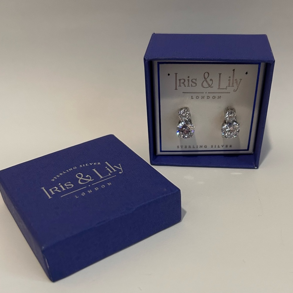 Iris & Lily Sterling Silver Earrings